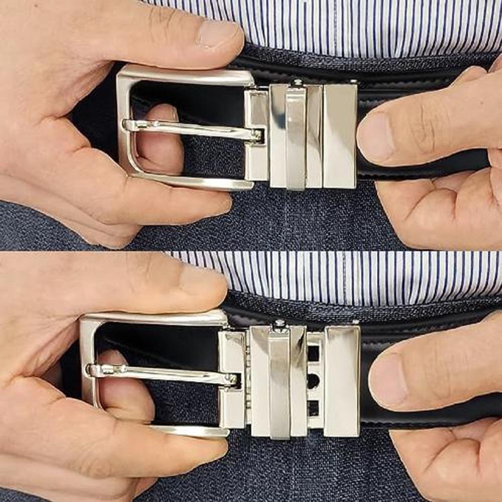 LineFit Men's Belt_Casual Dress Classic Jean Adjustable Automatic Stretch Buckle T01 Nickel (Sizes 2